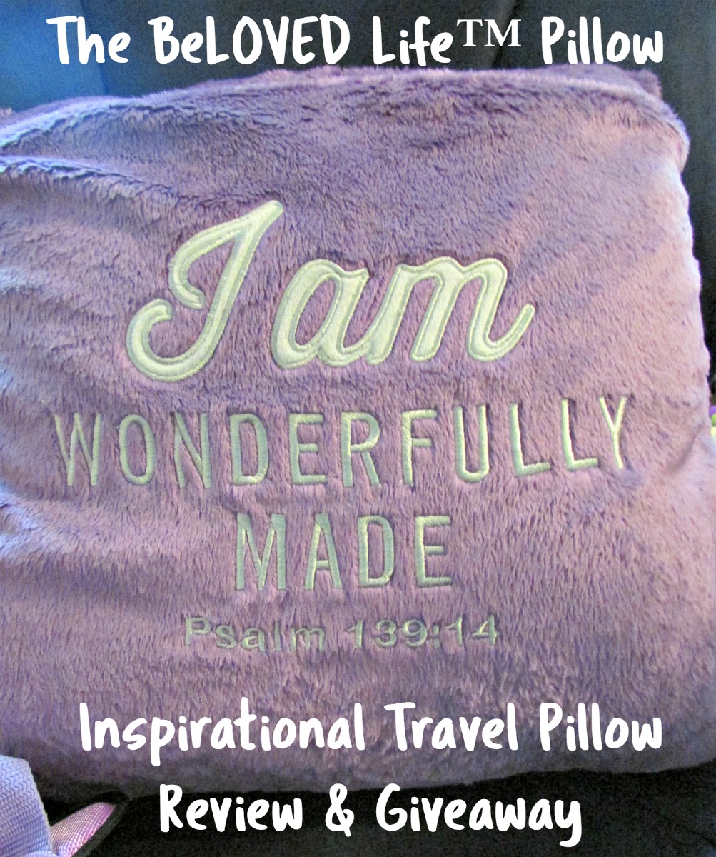 The BeLOVED Life pillow is perfect for tweens and teens to express their faith. Inspirational travel pillow. Review & giveaway